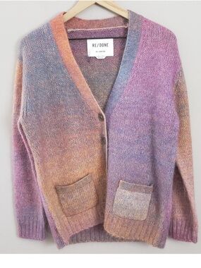 Re/Done 90s Oversized Cardigan Sweater Spacedye S. Worn once (smoke free home).
